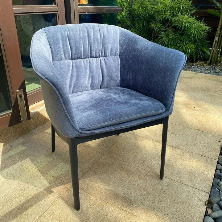 Modern Fabric And Leather Dining Chair METAL MAN N8