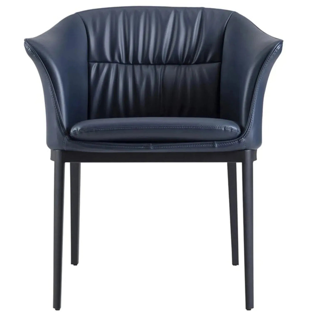 Modern Fabric And Leather Dining Chair METAL MAN N8