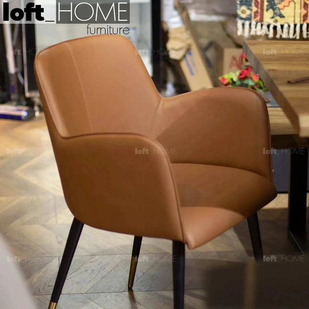 Modern Fabric And Leather Dining Chair METAL MAN N9