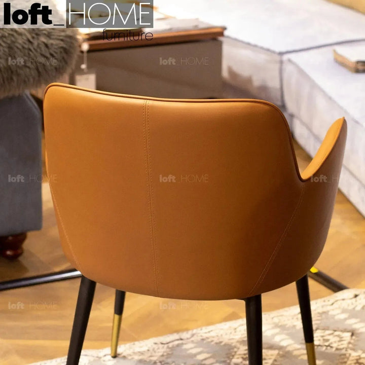 Modern Fabric And Leather Dining Chair METAL MAN N9