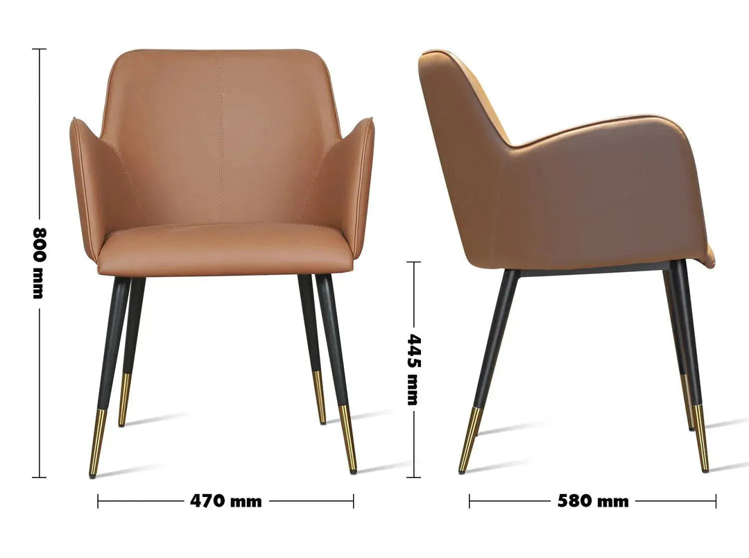 Modern Fabric And Leather Dining Chair METAL MAN N9