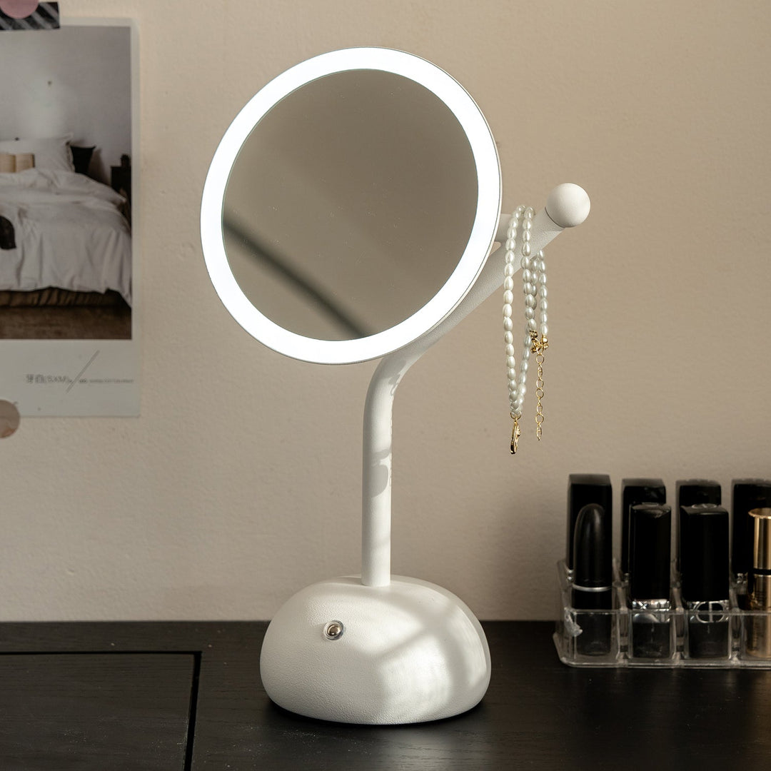 Modern led dressing mirror moon in details.