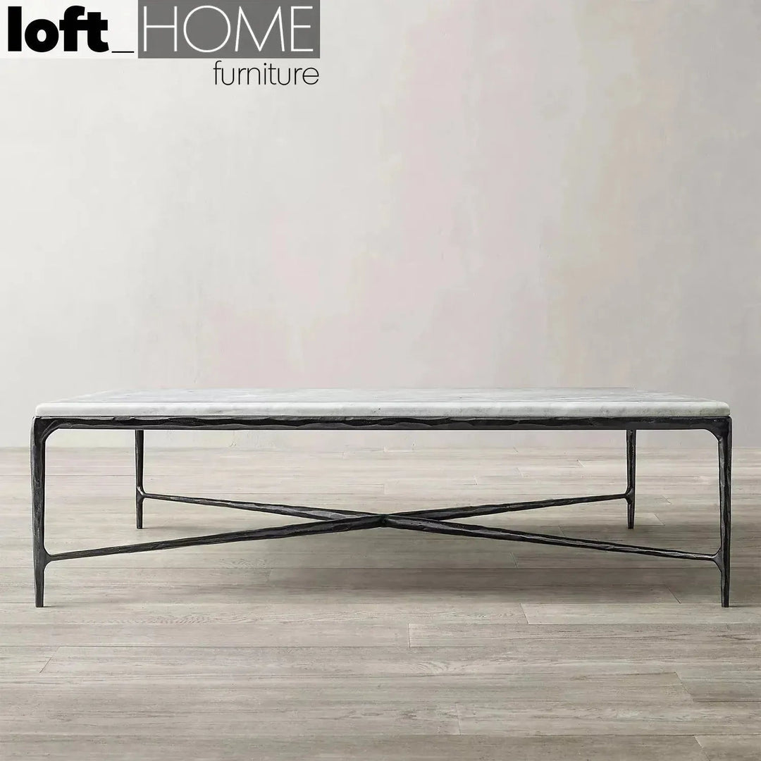 Minimalist marble coffee table thaddeus square with context.