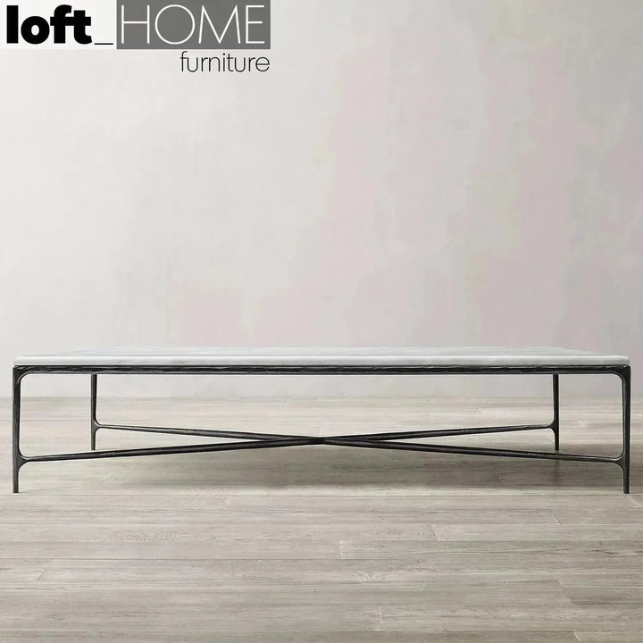 Minimalist marble coffee table thaddeus with context.