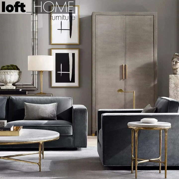 Minimalist marble side table thaddeus round conceptual design.