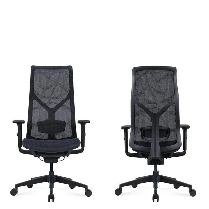 Modern mesh ergonomic office chair sit detail 12.