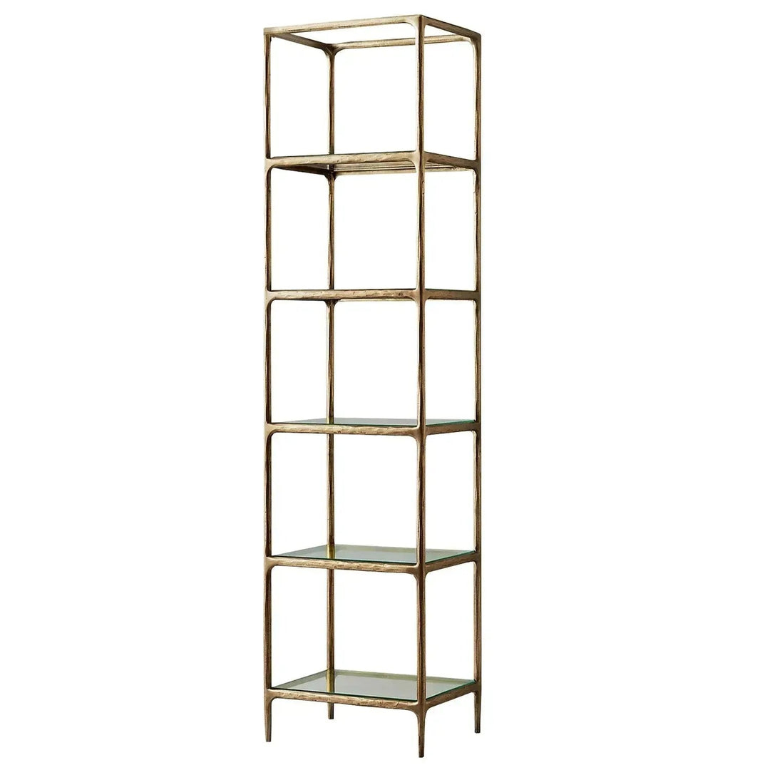 Minimalist metal tempered glass display shelf thaddeus detail 8.