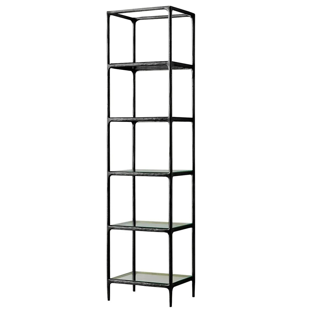 Minimalist metal tempered glass display shelf thaddeus detail 10.