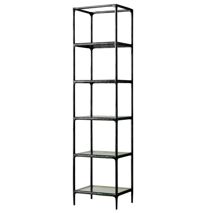 Minimalist metal tempered glass display shelf thaddeus detail 10.