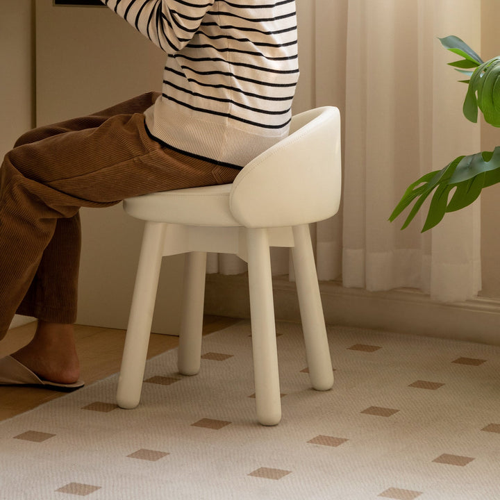 Modern microfiber fiber leather dressing chair pea primary product view.