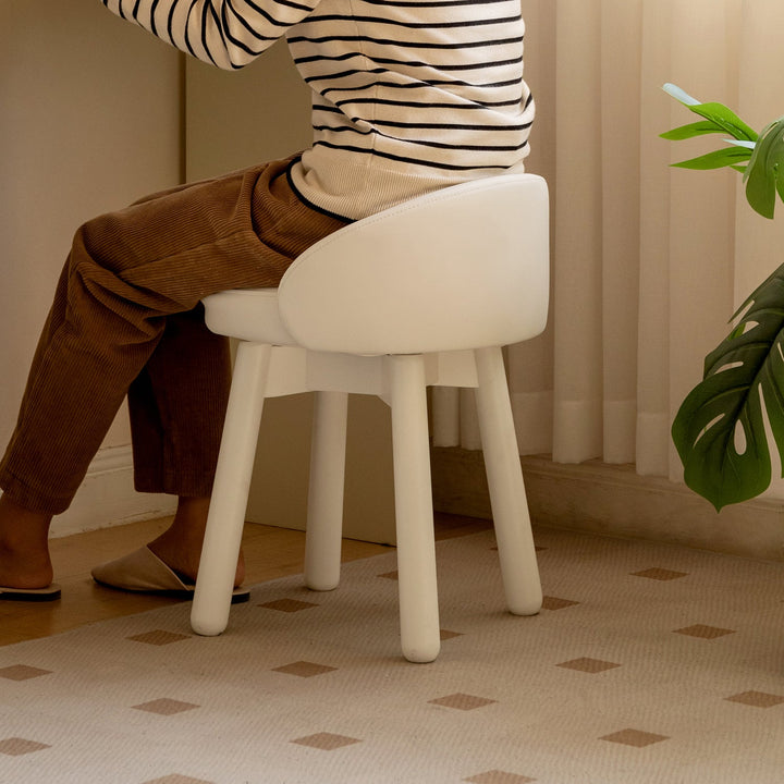 Modern microfiber fiber leather dressing chair pea in details.