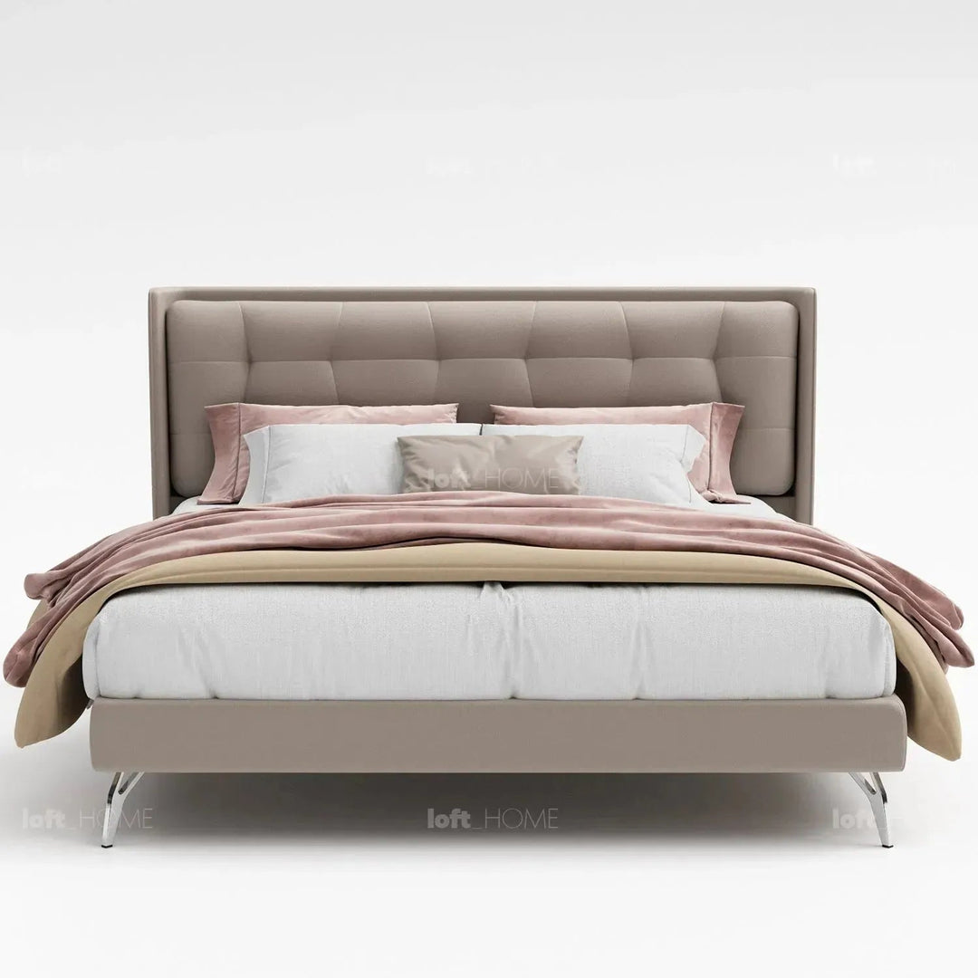 Modern Microfiber Leather Bed BESLEY