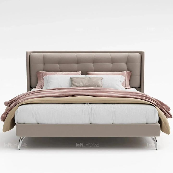 Modern Microfiber Leather Bed BESLEY