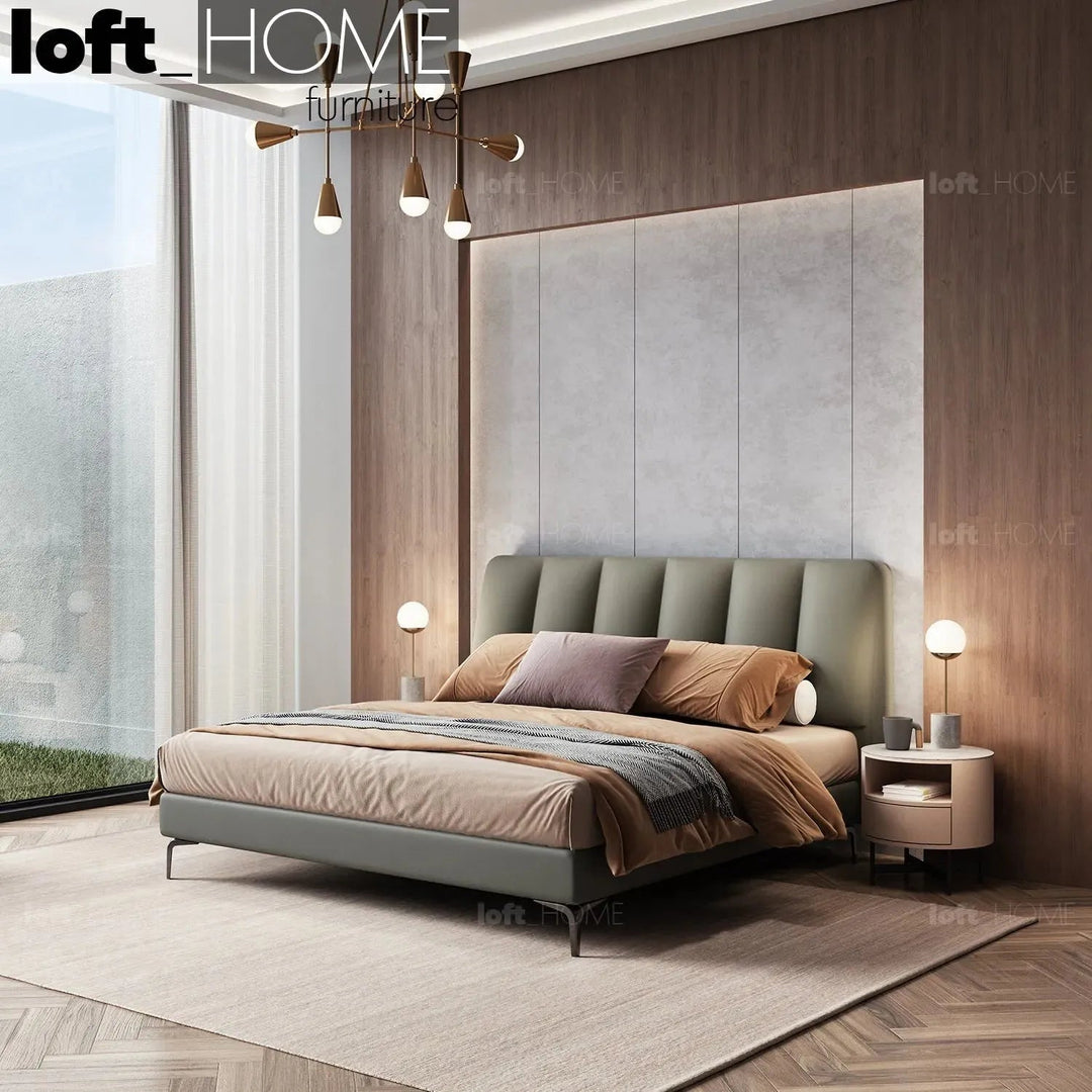 Modern Microfiber Leather Bed CORY