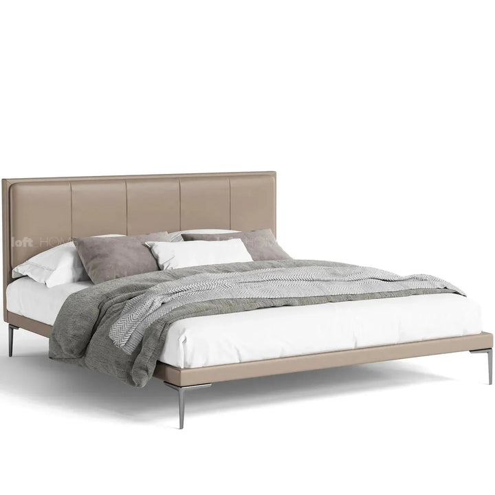 Modern Microfiber Leather Bed LINCOLN