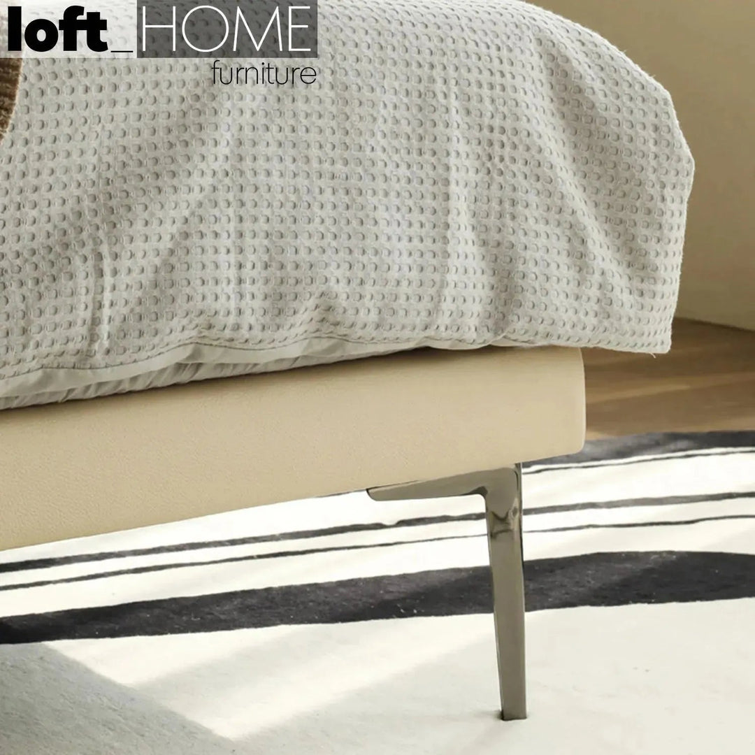 Modern Microfiber Leather Bed POOLE