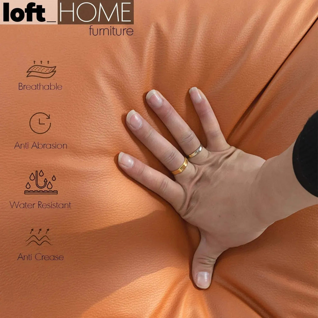 Modern Microfiber Leather Bed POOLE