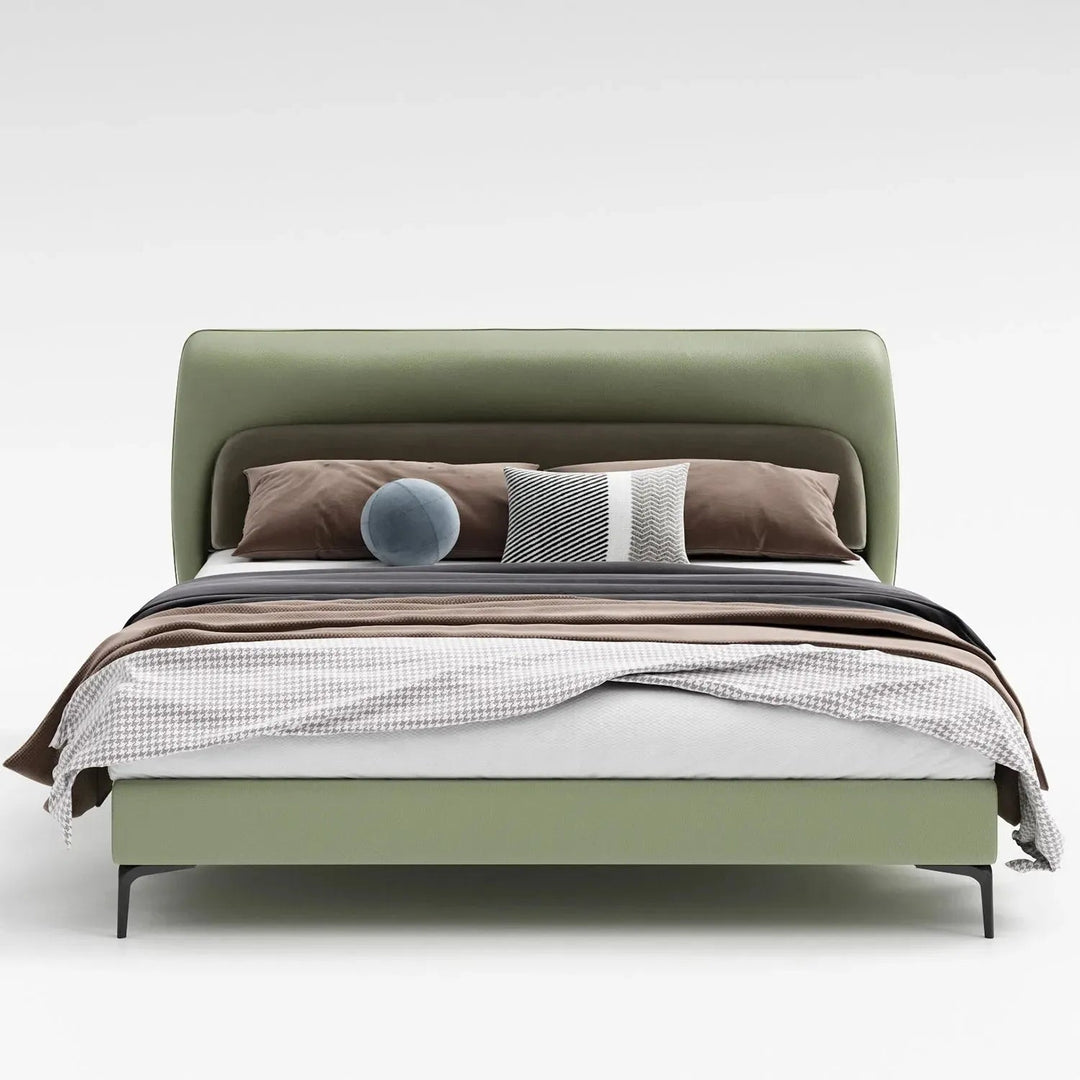 Modern Microfiber Leather Bed RAFFETY