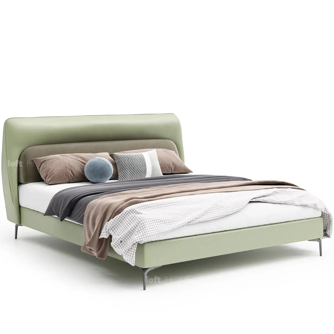 Modern Microfiber Leather Bed RAFFETY
