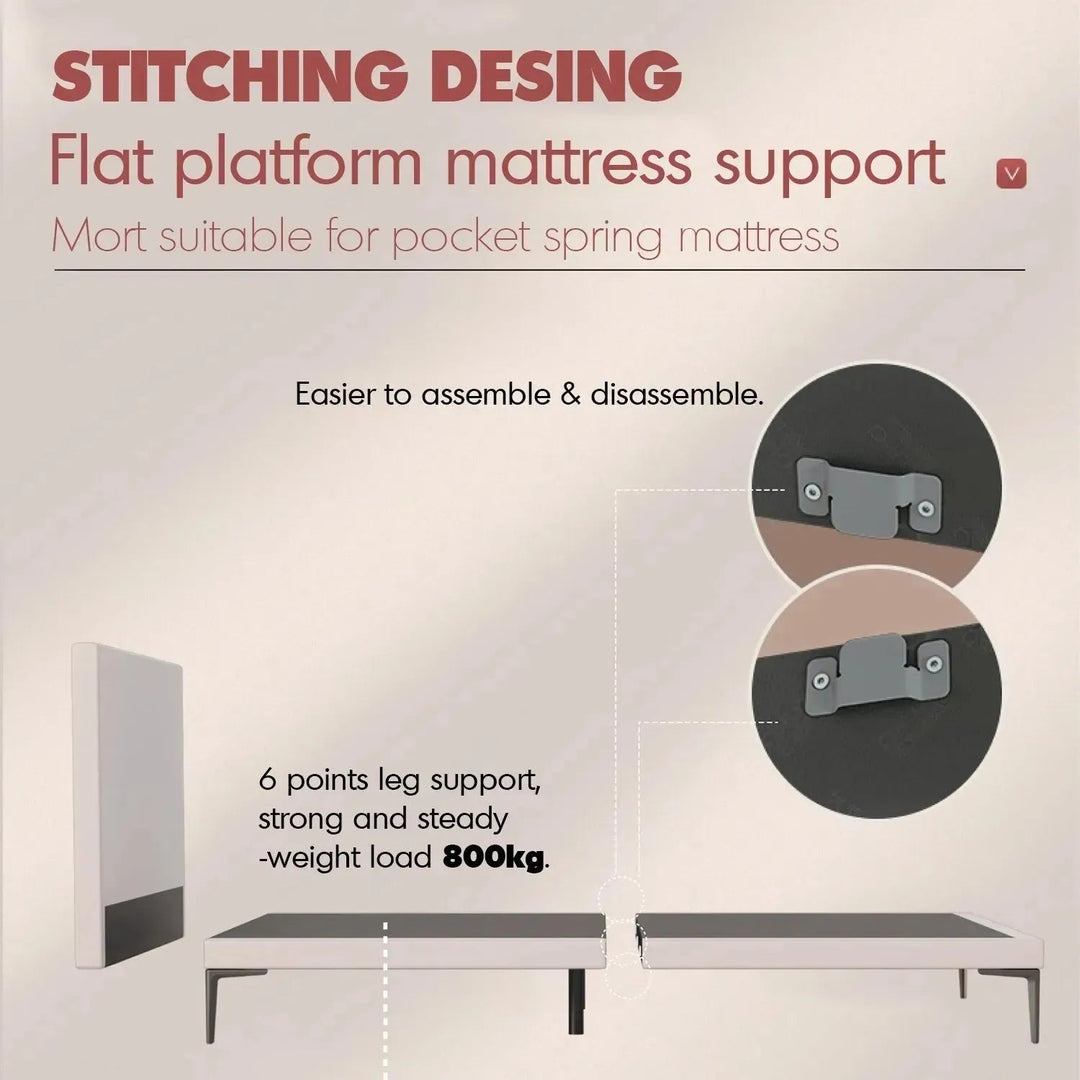 Modern Microfiber Leather Bed RAFFETY