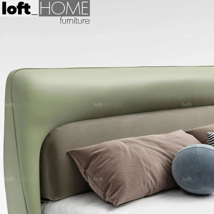 Modern Microfiber Leather Bed RAFFETY