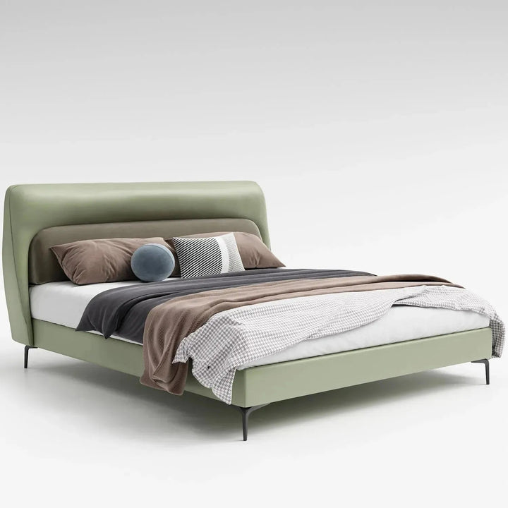 Modern Microfiber Leather Bed RAFFETY