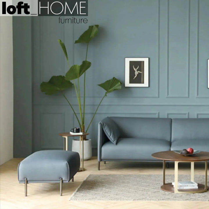 Modern Microfiber Leather Ottoman BEAM