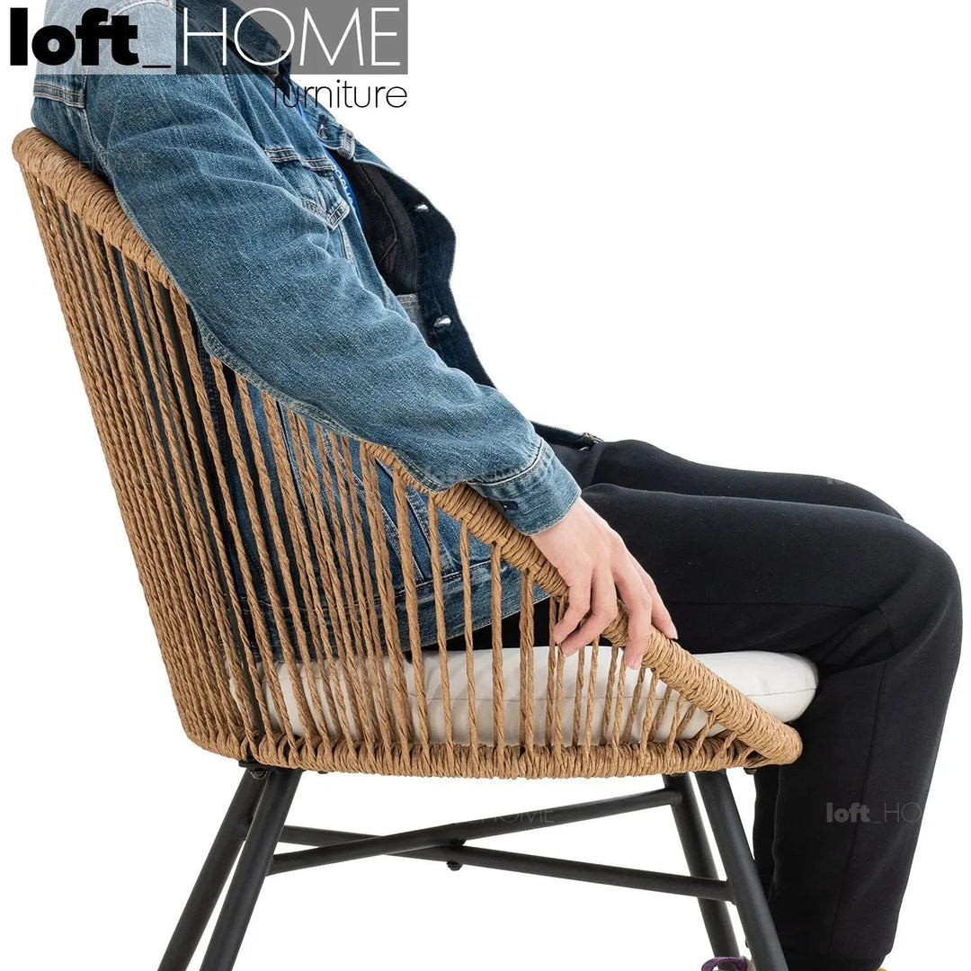 Bohemian Outdoor 1 Seater Sofa 3pcs Set MAPLE