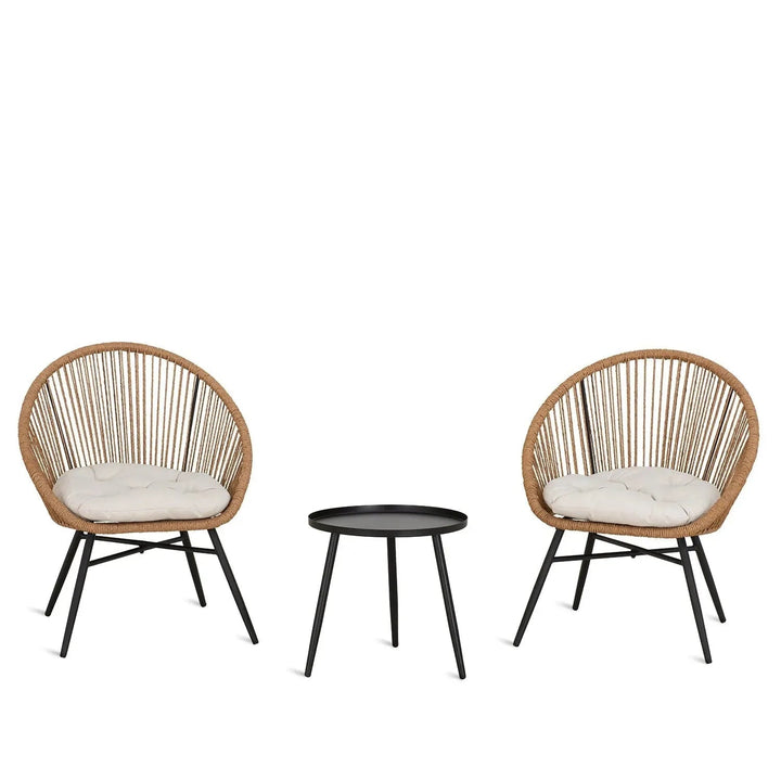 Bohemian Outdoor 1 Seater Sofa 3pcs Set MAPLE