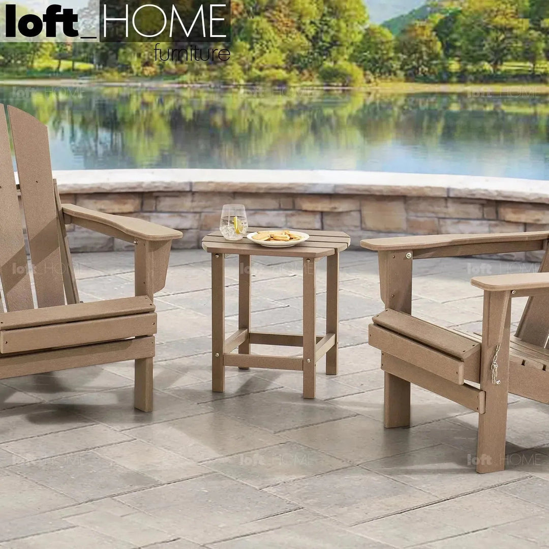 Industrial Outdoor Side Table TIMBERLAND