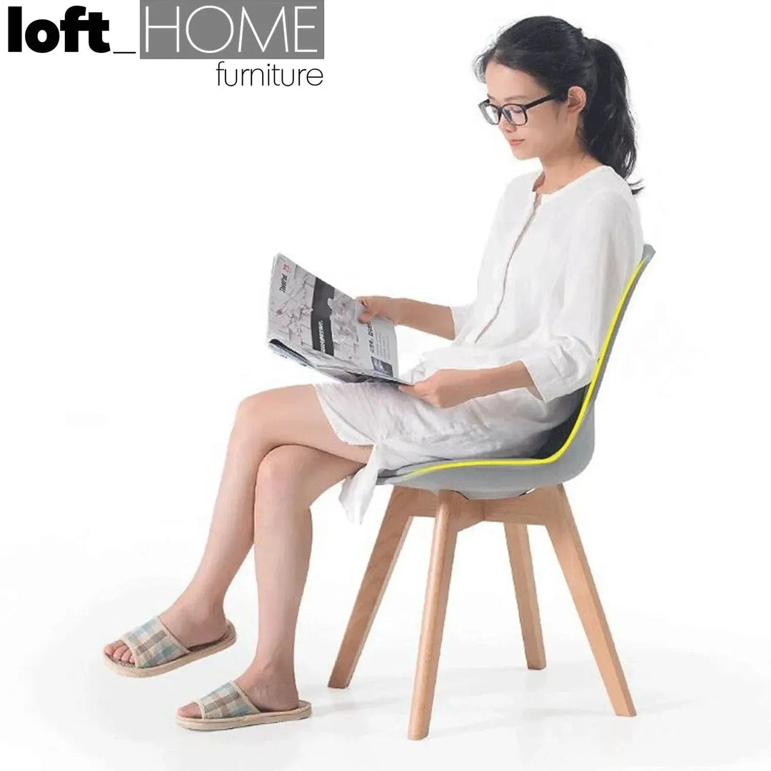 Contemporary Plastic Dining Chair LINNET GREY