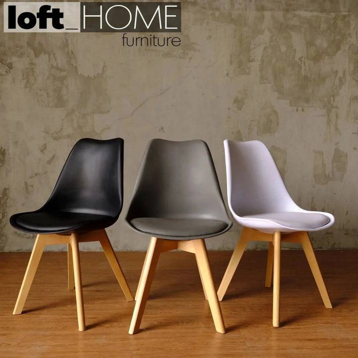 Contemporary Plastic Dining Chair LINNET GREY