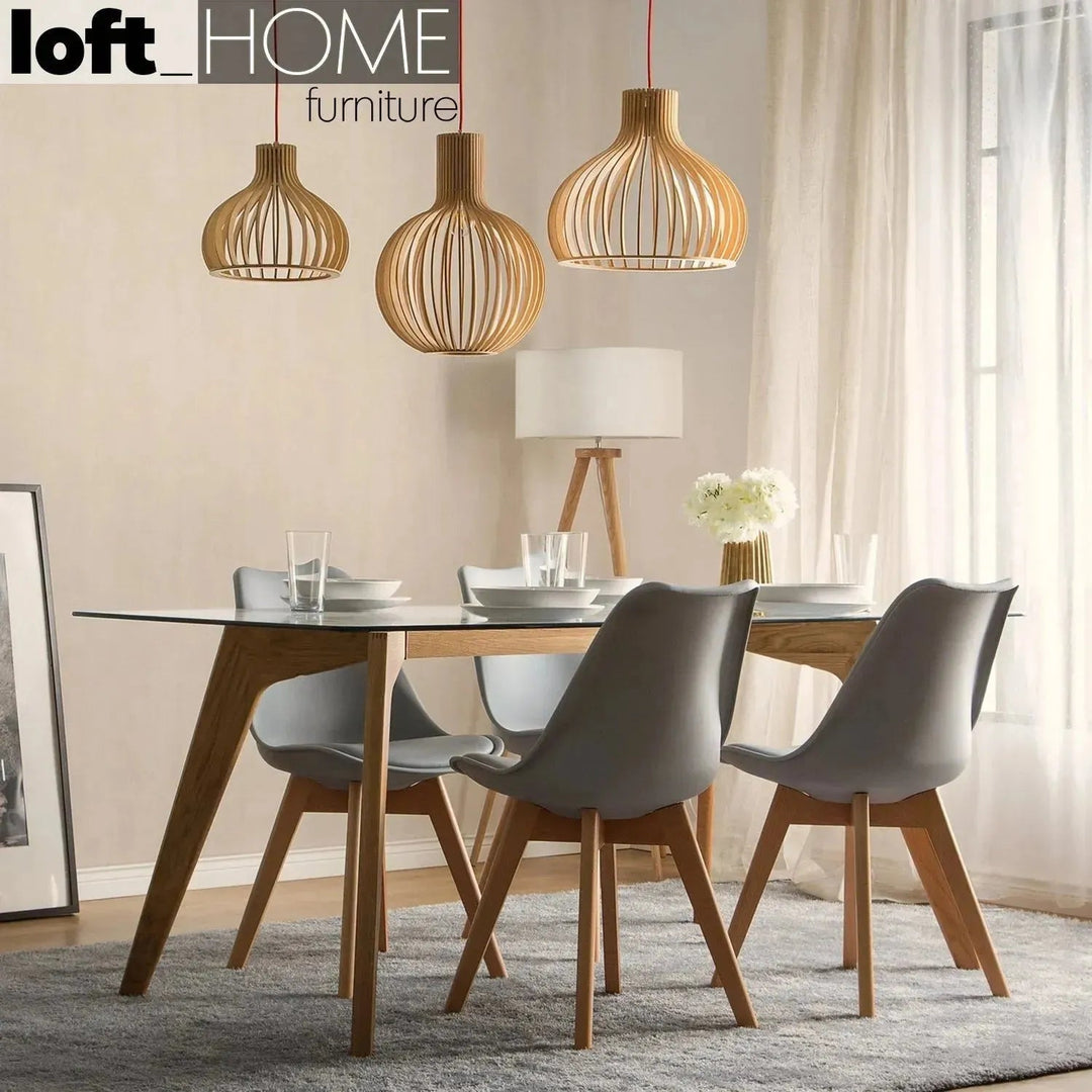 Contemporary Plastic Dining Chair LINNET GREY