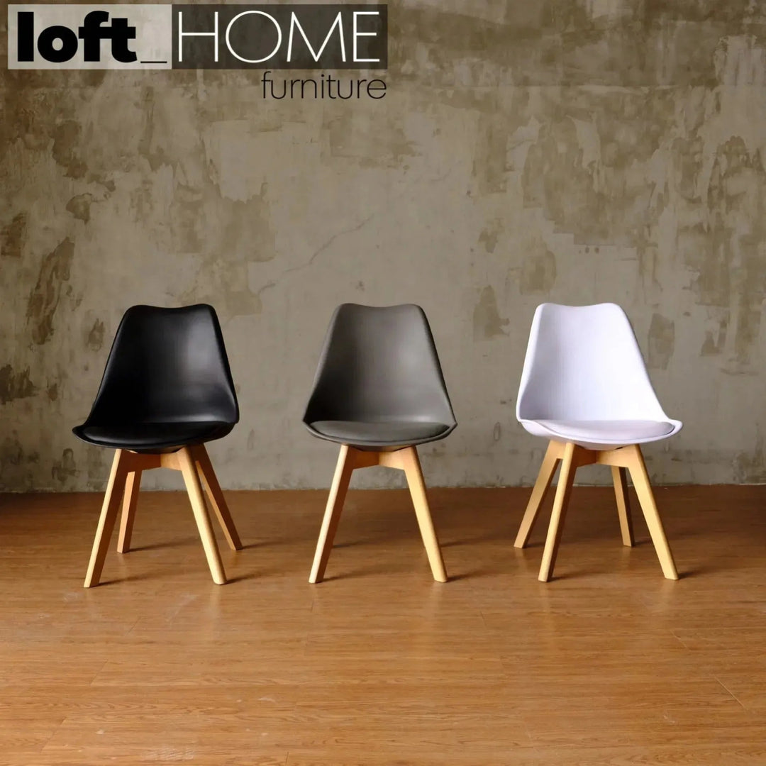 Contemporary Plastic Dining Chair LINNET GREY