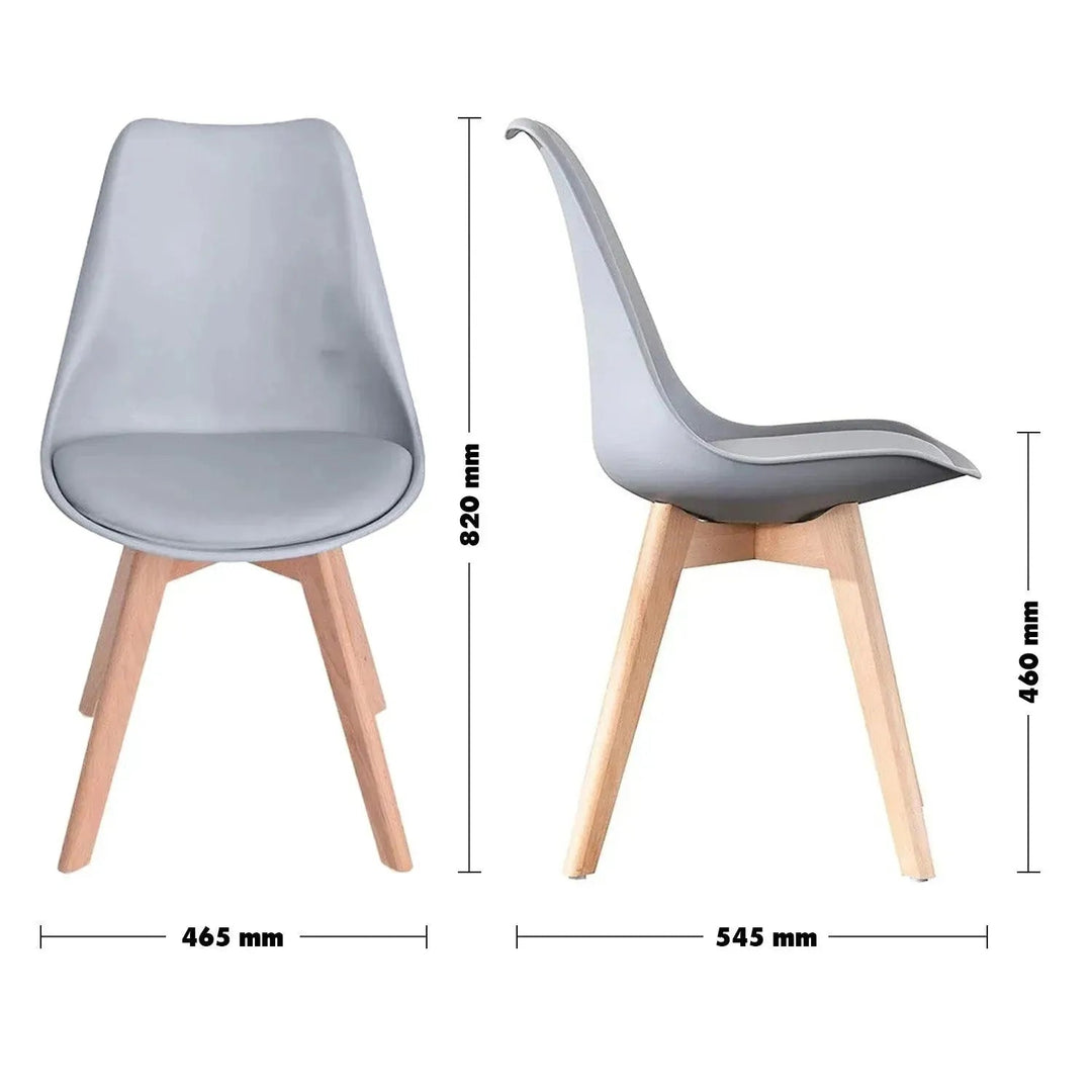 Contemporary Plastic Dining Chair LINNET GREY