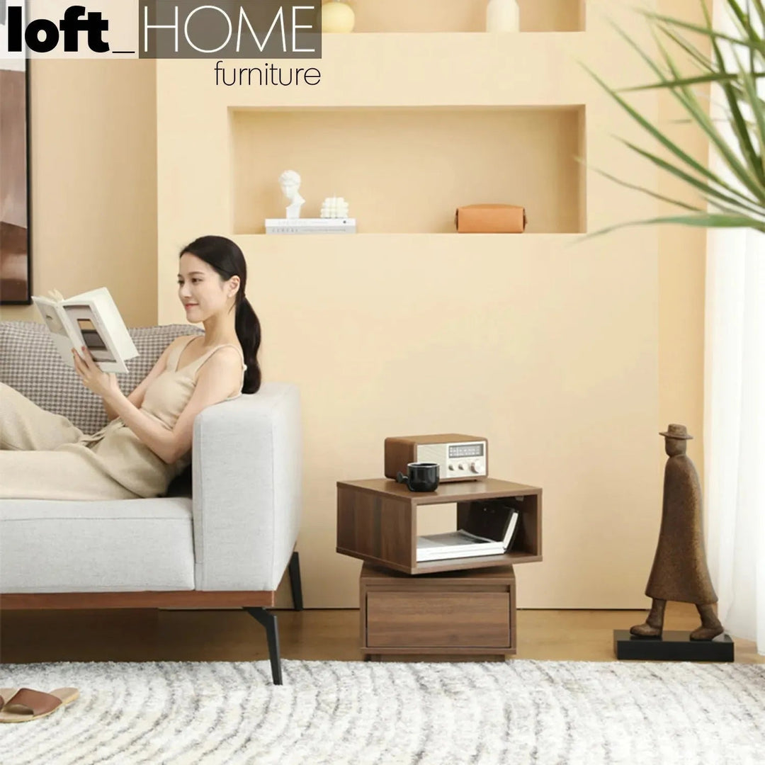 Modern Plywood Revolving Side Table JANA