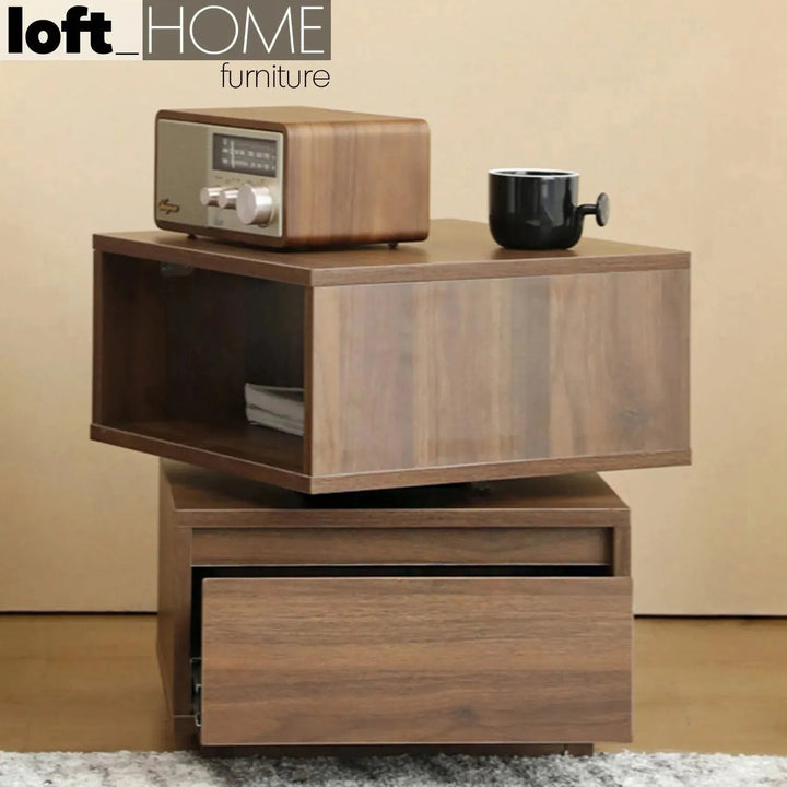 Modern Plywood Revolving Side Table JANA