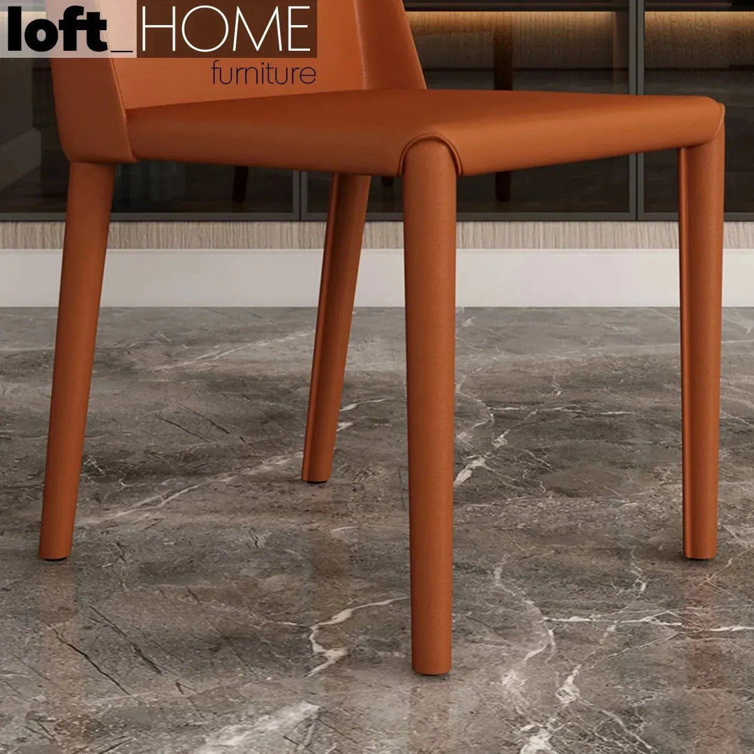 Modern PU Leather Dining Chair ORANGE
