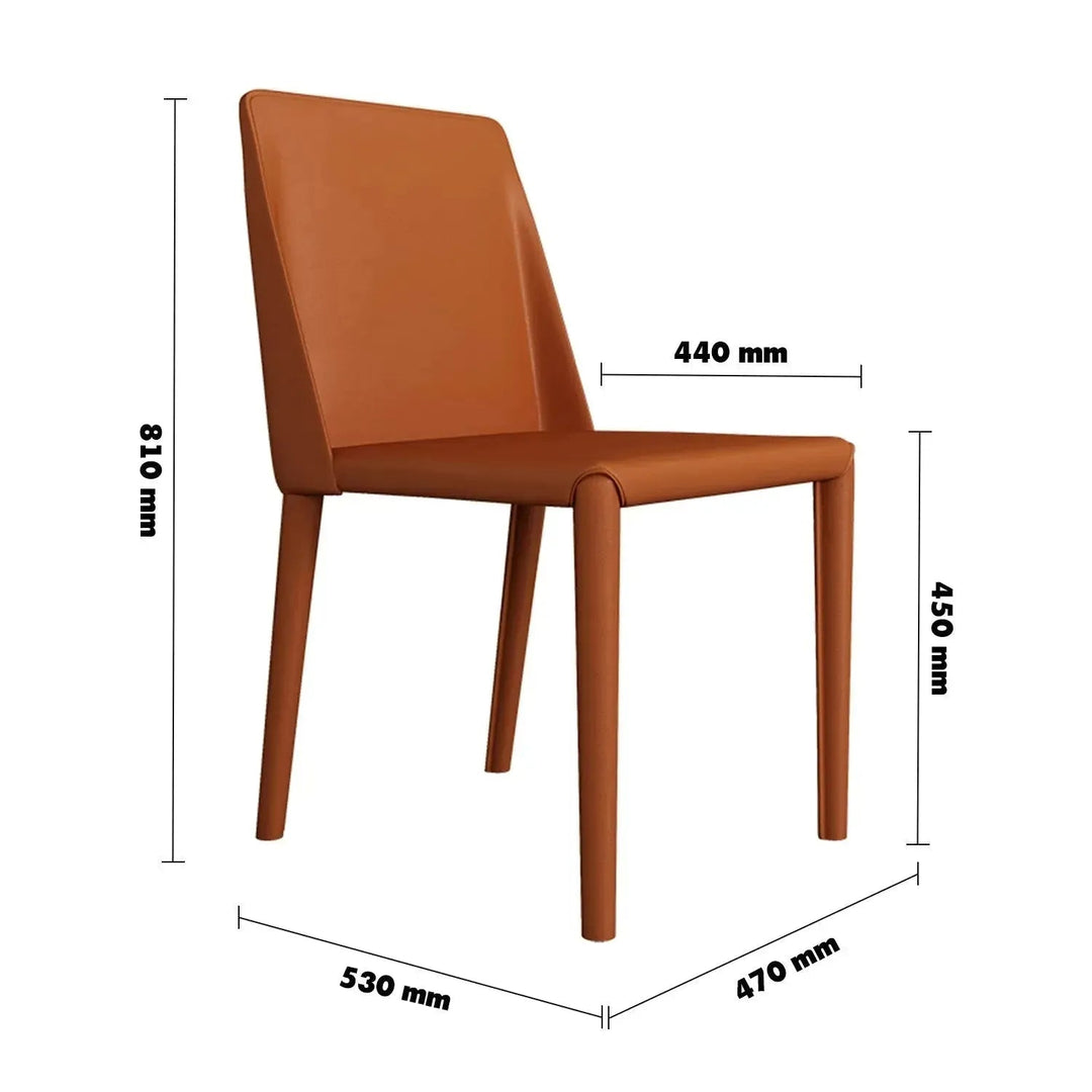Modern PU Leather Dining Chair ORANGE