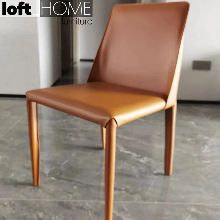 Modern PU Leather Dining Chair ORANGE