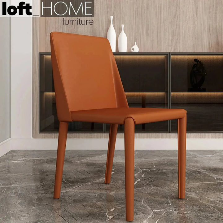 Modern PU Leather Dining Chair ORANGE