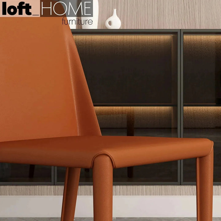 Modern PU Leather Dining Chair ORANGE