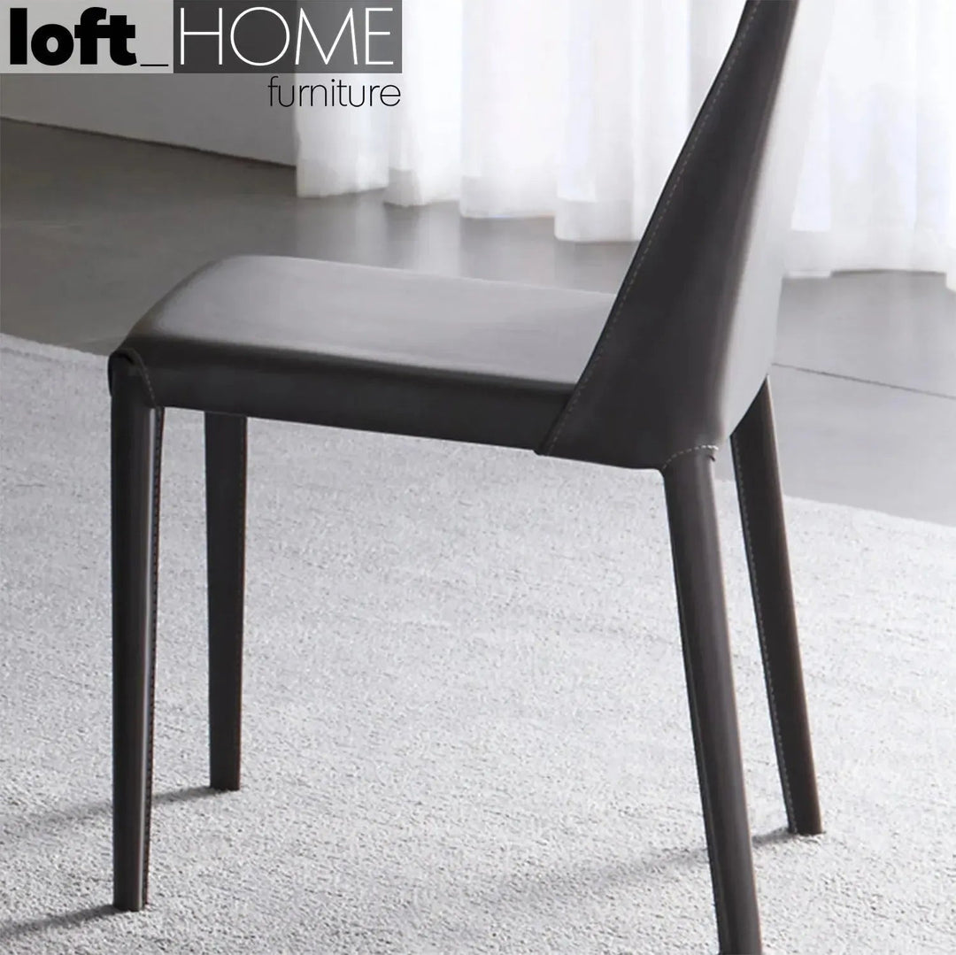 Modern PU Leather Dining Chair SILVER
