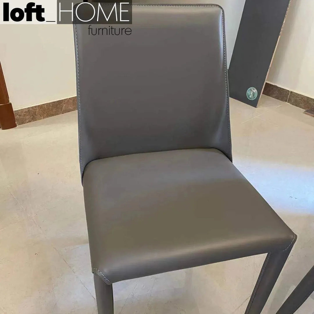 Modern PU Leather Dining Chair SILVER