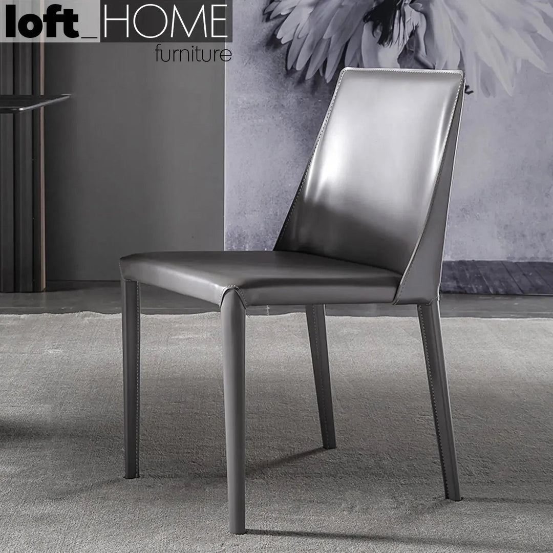 Modern PU Leather Dining Chair SILVER