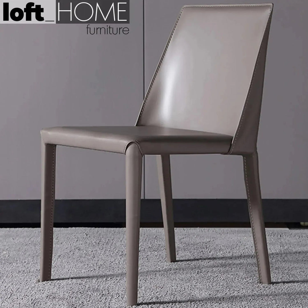Modern PU Leather Dining Chair SILVER