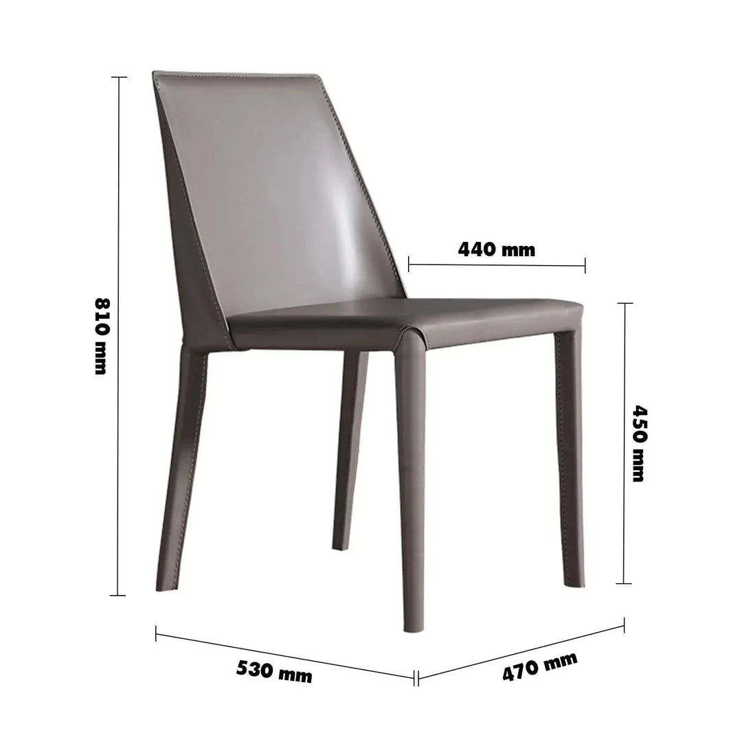 Modern PU Leather Dining Chair SILVER