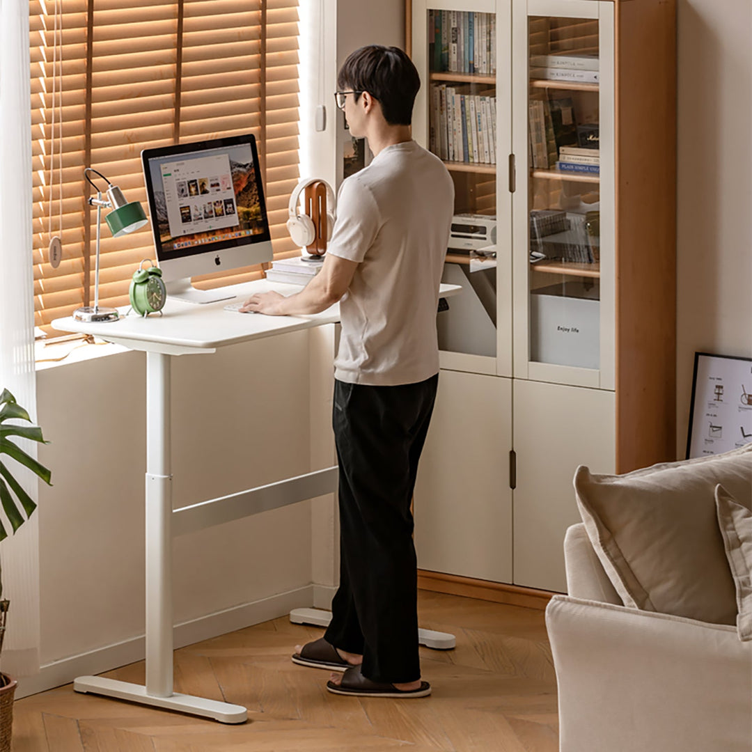 Modern rubber wood electric height adjustable study table oracle environmental situation.