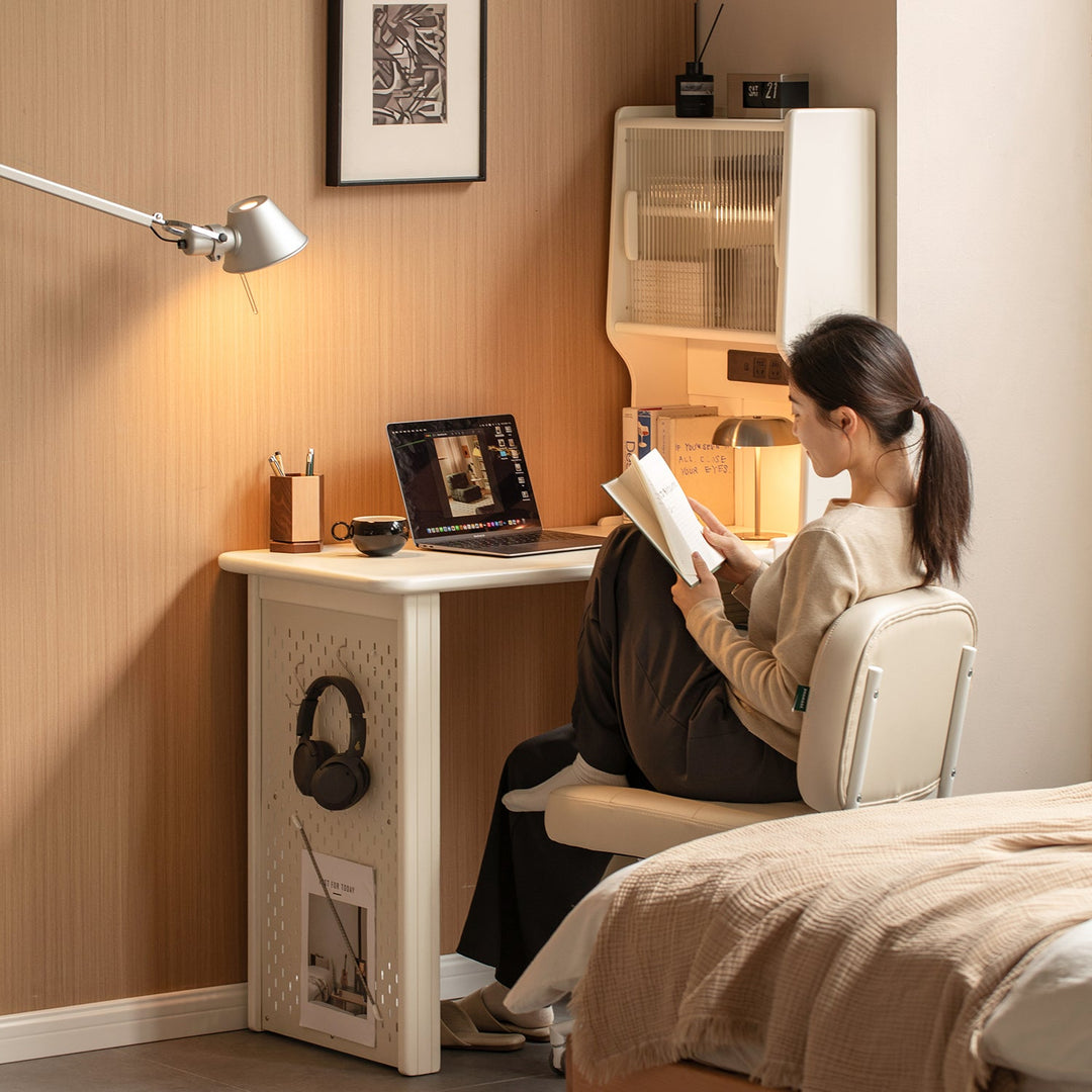 Modern rubber wood study table h primary product view.