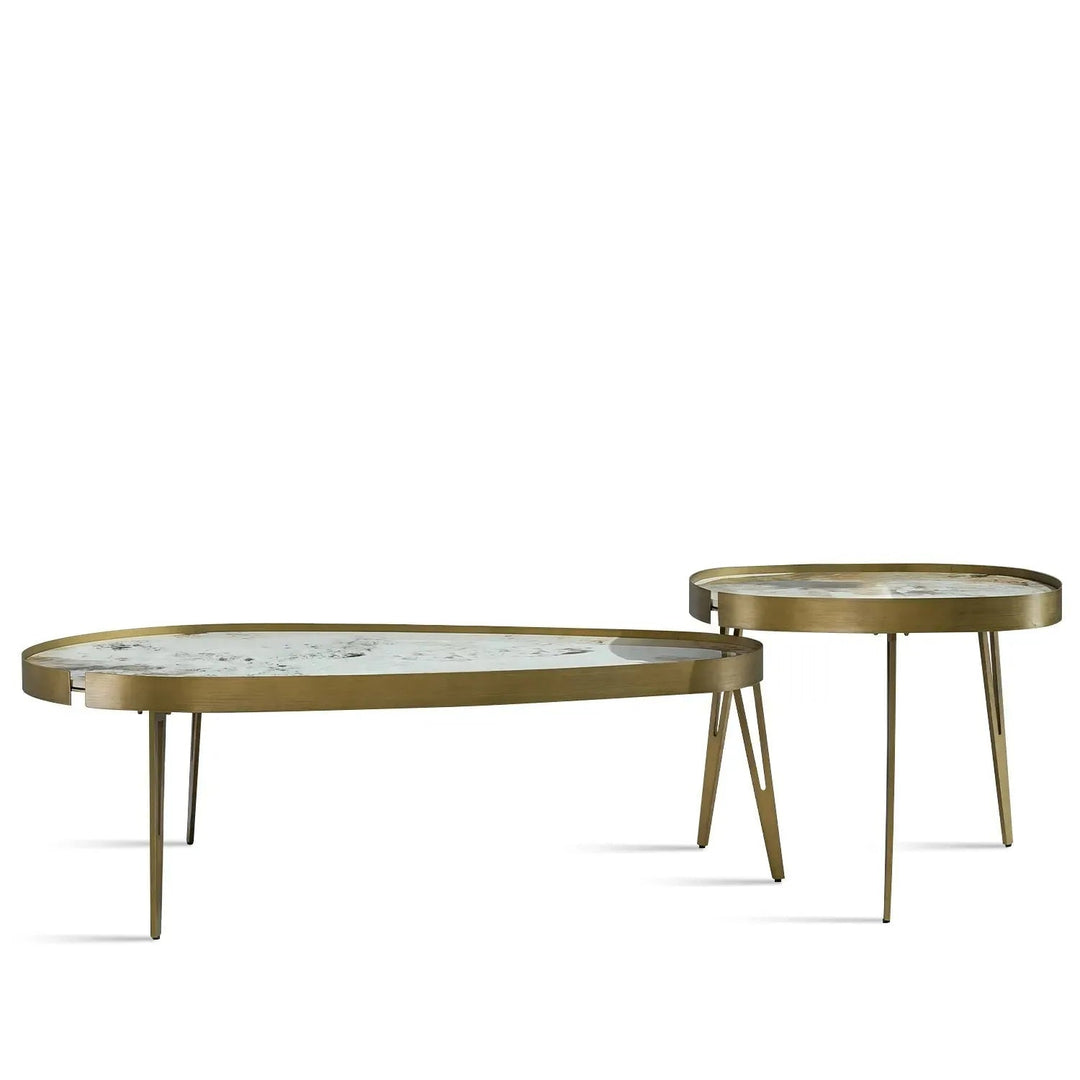 Modern Sintered Stone Coffee Table 2pcs Set LUMIERE BRONZE